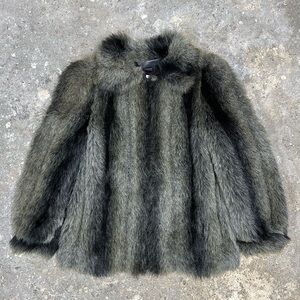 Vintage Mob Wife Faux Fur Jacket